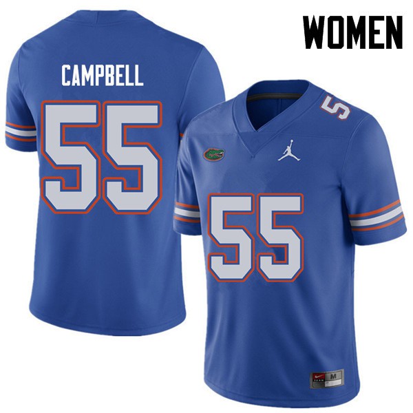 Jordan Brand Women #55 Kyree Campbell Florida Gators College Football Jerseys Royal